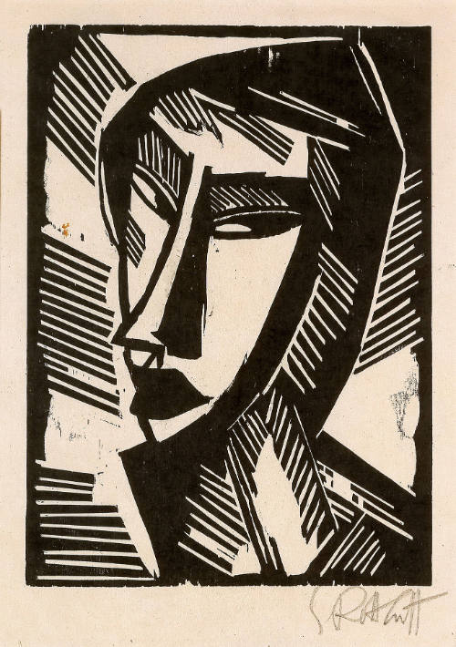 Weiblicher Kopf [Head of a Woman], from Bauhaus Drucke - Neue Europäische Graphik 5te Mappe: Deutsche Künstler [Bauhaus Prints - New European Graphics, 5th Portfolio: German Artists]