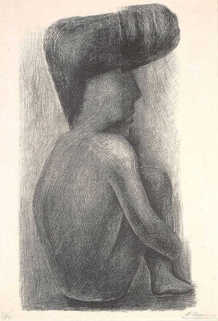 Desnudo Sentado (Bañista de Tehuantepac) [Seated Nude (Tehuantepec Bather)]