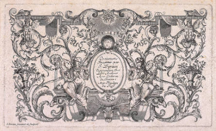 Frontispiece to Ornemens Inventez par J. Berain [Ornament Invented by J. Berain]