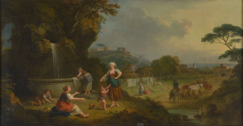 Pastoral Landscape with Washerwoman