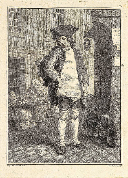 Décrotteur [Shoe Shiner], plate 2 from Mes Gens ou Les Commissionnaires ultramontains [My People, or the Ultramontane Characters], after Augustin de Saint-Aubin