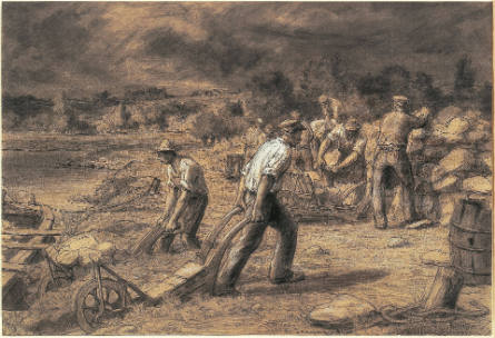 Workers Loading Ballast