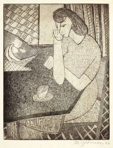 Untitled (Woman at table)