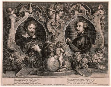 Double Portrait of Peter Paul Rubens and Anthony van Dyck, after Anthony van Dyck and Erasmus Quellinius