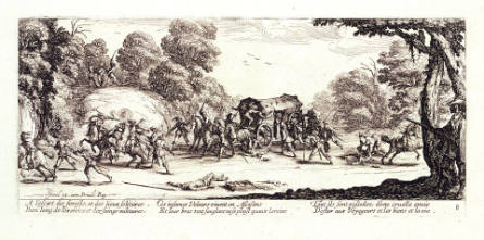 L’Attaque de la diligence [Attack of a Stagecoach], from Les Grandes misères de la guerre [The Great Miseries of War]