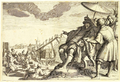 Le Grand Duc fait fortifier le Port de Livourne [The Great Duke Strengthens the Port of Livorno], from La Vie de Ferdinand I de Médicis [The Life of Ferdinand I de Medici]