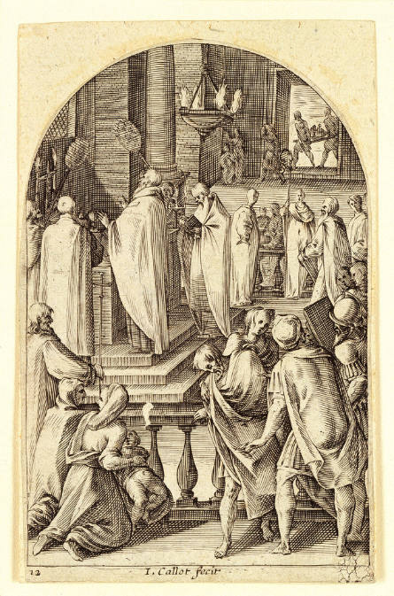 St. Basile célébrant le sacrifice de la messe [St. Basil Celebrating the Sacrifice of the Mass], from Les Tableaux de Rome [The Paintings of Rome]