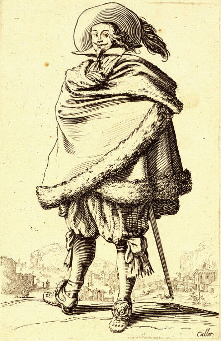 Le Gentilhomme enroulé dans son manteau bordé de fourrures [Gentleman Wrapped in a Coat Trimmed with Fur], from La Noblesse [The Nobility]