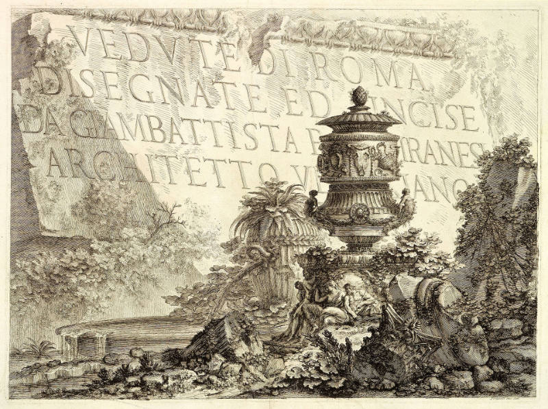 Title page from Vedute di Roma [Views of Rome]