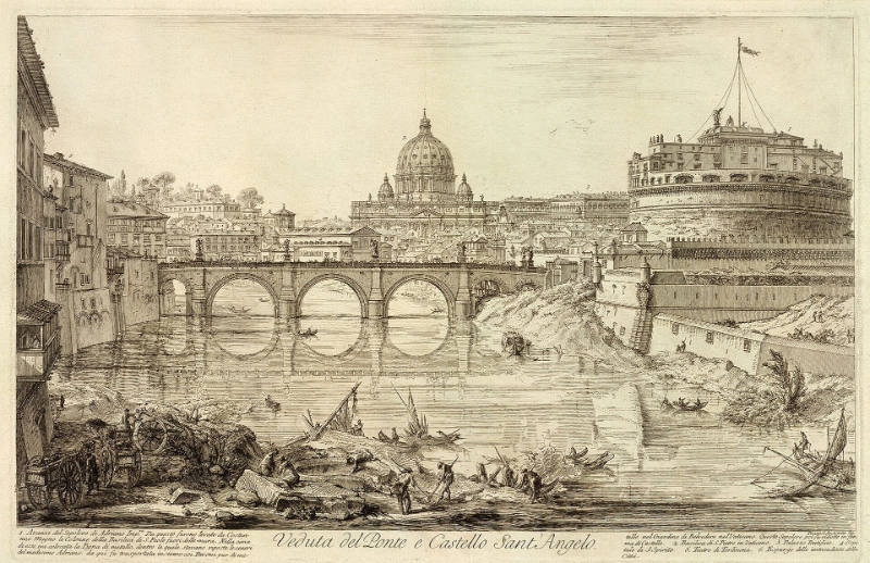 Veduta del Ponte e Castello Sant' Angelo [View of the Bridge and the Castel S. Angelo], from Vedute di Roma [Views of Rome]