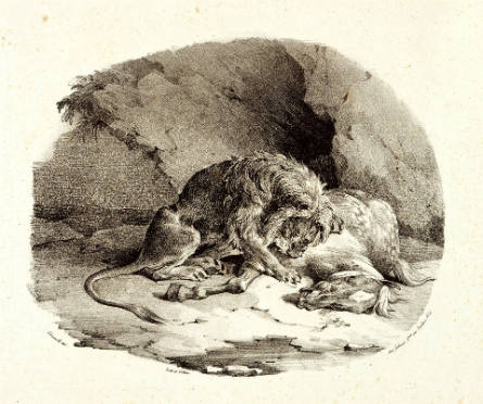 Cheval dévoré par un lion [A Horse Devoured by a Lion], from ..