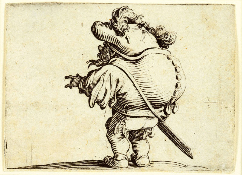L’Homme au gros dos orné d’une rangée de boutons [Man with a Large Back Decorated with a Row of Buttons], plate 10 from Les Gobbi