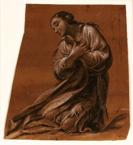 A Kneeling Female Saint