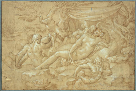 Venus and Cupid with River Gods