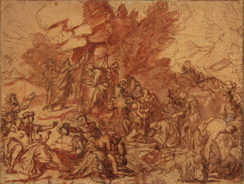 Moses Striking the Rock, after Nicolas Poussin