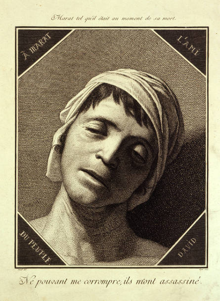 Head of Marat, after Jacques-Louis David