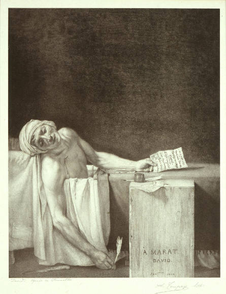 The Death of Marat, after Jacques-Louis David