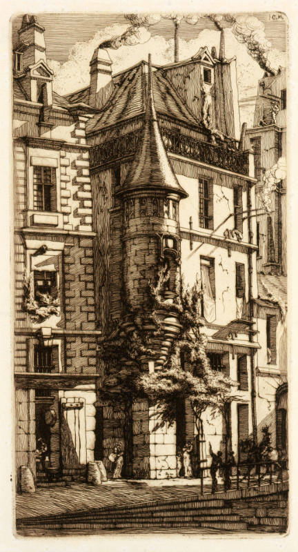 Tourelle, Rue de la Tixanderie [House with a Turret, Rue de la Tixanderie], from Eaux-fortes sur Paris [Etchings of Paris]