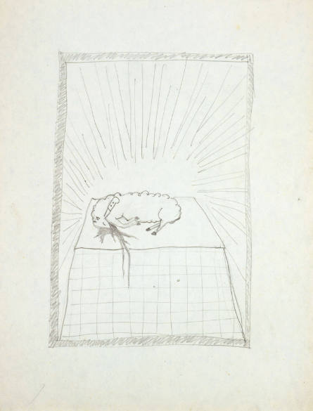 Untitled (preparatory drawing for Sacrifical Lamb)