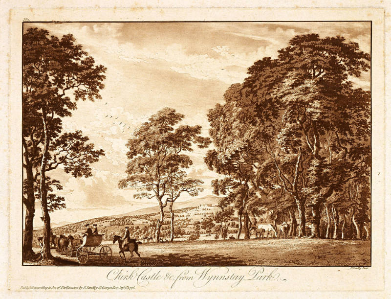 Chirk Castle etc. from Wynnstay Park, plate 3 from XII Views in North Wales