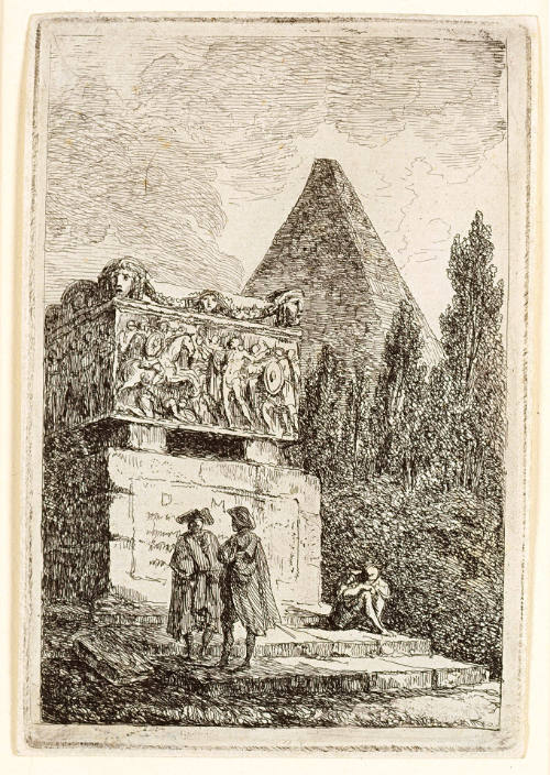 Le Sarcophage, plate 6 from Les Soirées de Rome