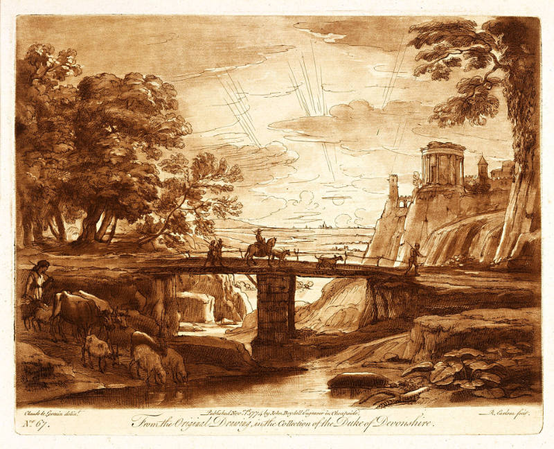 Classical Landscape, no. 67 from Liber Veritatis, after Claude Lorrain