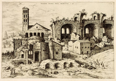 Ruins of the Temple of Peace, from Praecipua Aliquot Romanae Antiquitatis Ruinarum Monimenta [Some Excellent Monuments of Ancient Roman Ruins]