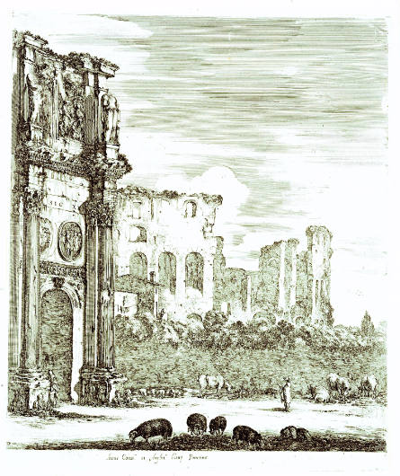 The Arch of Constantine, from Six Large Views of Rome and the Roman Campagna