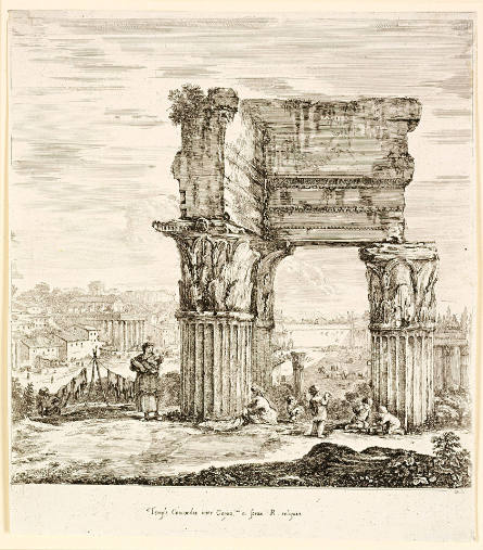 The Temple of Concord and the Roman Forum, from Six Large Views of Rome and the Roman Compagna