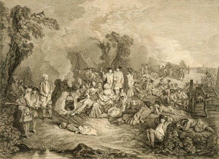 Camp Volant [Soldiers in Camp], after Jean-Antoine Watteau