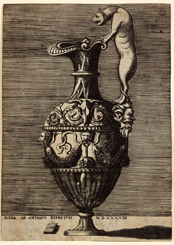 Ewer with Handle in the Form of a Dog, plate II from the Vases after the Antique