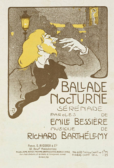 Ballade nocturne [Nocturnal Ballad] (cover design for sheet music)