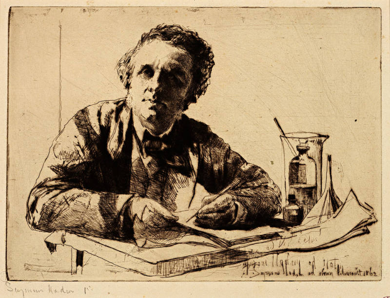 Portrait of Francis Seymour Haden, No. II (While Etching)