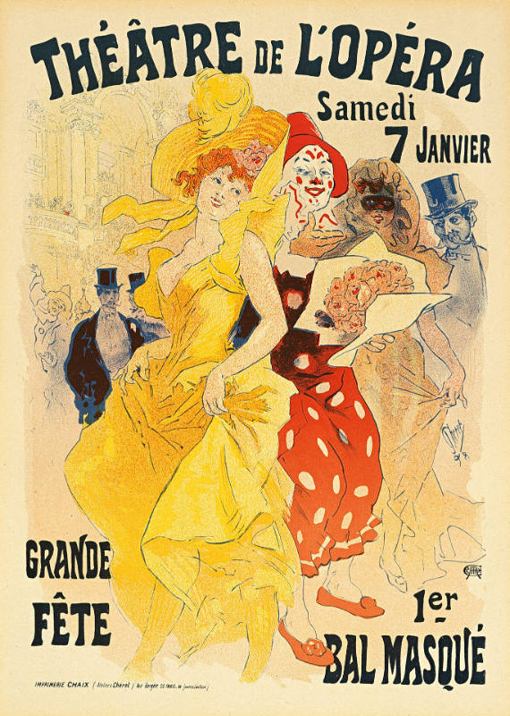 Théâtre de l'Opéra [Ball at the Opera Theater], plate 149 from Les Maîtres de l'affiche [The Masters of the Poster]