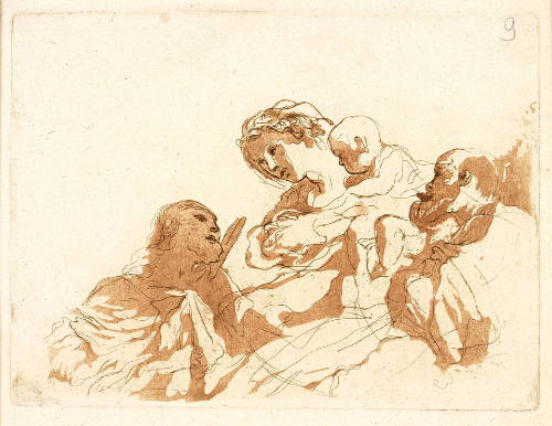 The Adoration of the Shepherds, after Guercino