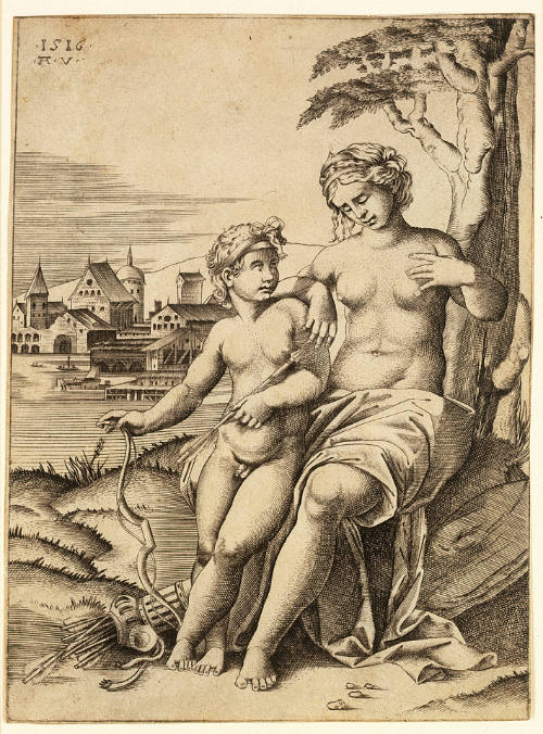 Venus and Cupid, after Raphael