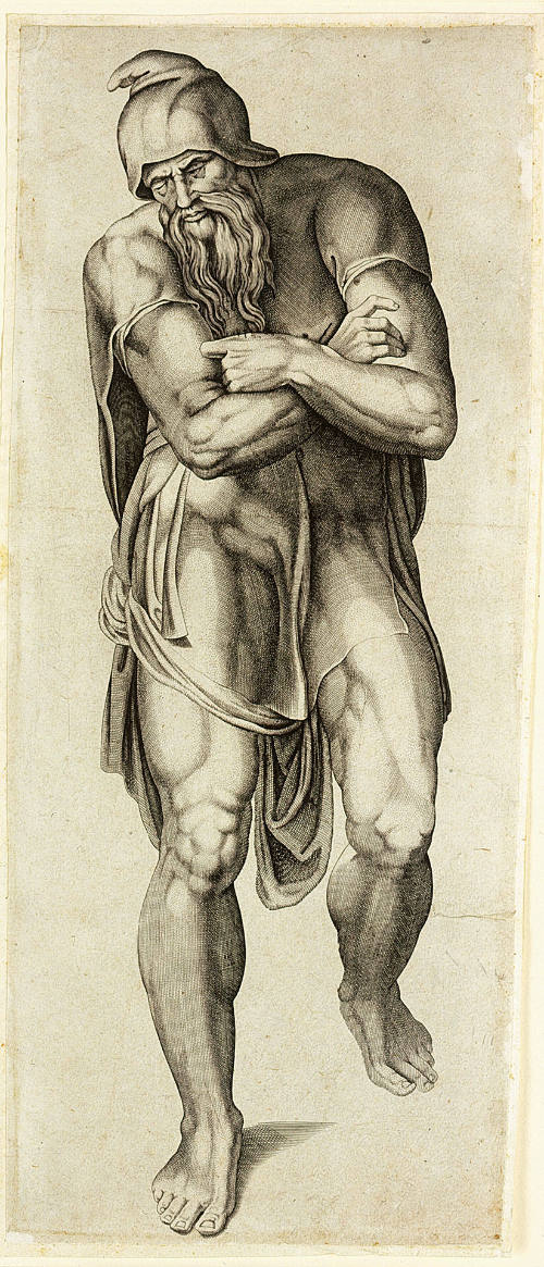 Man with a Phrygian Cap ('Saint Paul'), from The Crucifixion of Saint Peter, after Michelangelo