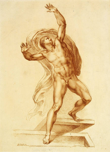 Figure from the Last Judgment, after Michelangelo