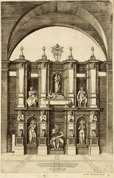 Tomb of Julius II, after Michelangelo from the Speculum Romanae Magnificentiae [Mirror of Roman Magnificence]