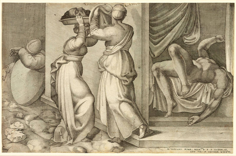 Judith Giving the Head of Holofernes to Her Servant, after Michelangelo