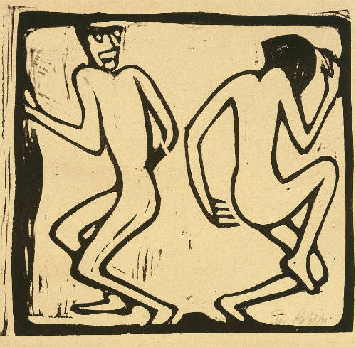 Zwei Tanzende [Two Dancers], from Bauhaus Drucke - Neue Europäische Graphik 5te Mappe: Deutsche Künstler [Bauhaus Prints - New European Graphics, 5th Portfolio: German Artists]