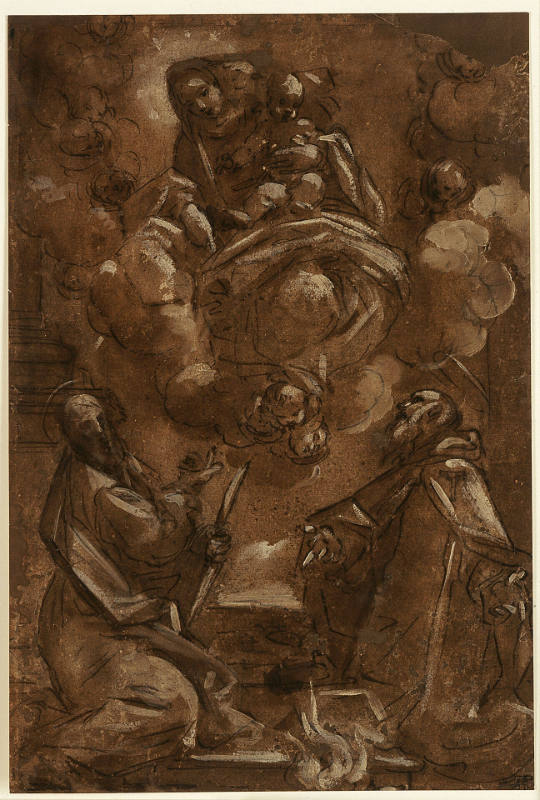 Madonna and Child in Glory with Saints Bartholomew and Anthony Abbot