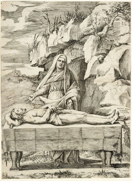 Mater Dolorosa [The Virgin of Sorrows], after Marcantoino Raimondi, after Raphael
