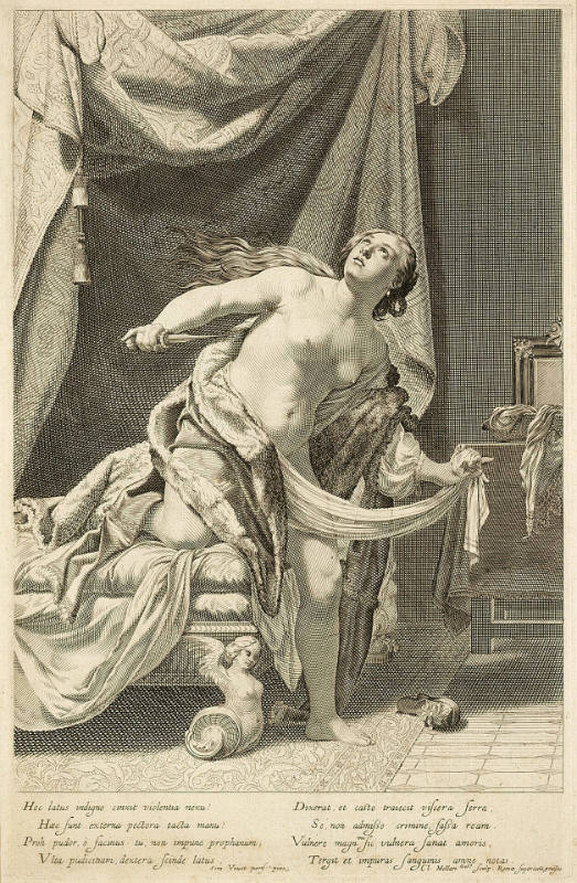 Suicide of Lucretia, after Simon Vouet