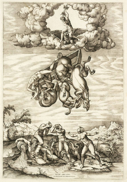The Fall of Phaeton, after Michelangelo