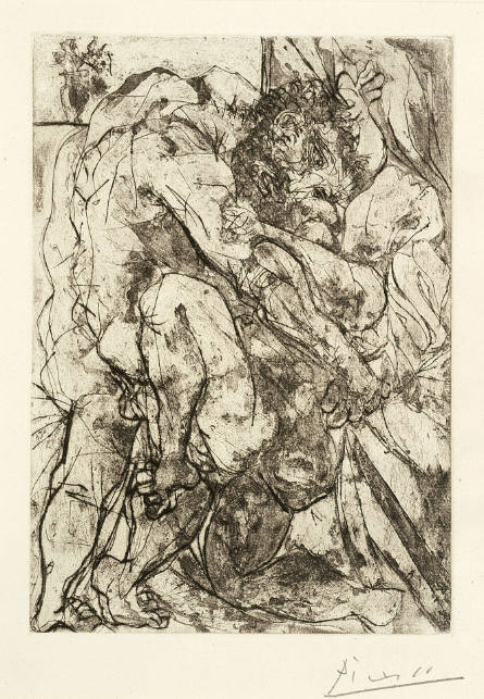 Le viol sous la fenêtre [The Rape under the Window], plate 28, from Suite Vollard
