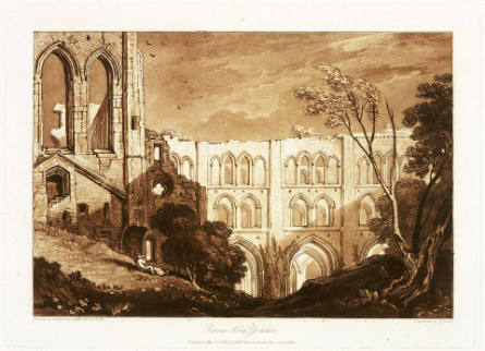 Rivaux Abbey, Yorkshire from the Liber Studiorum, Part X