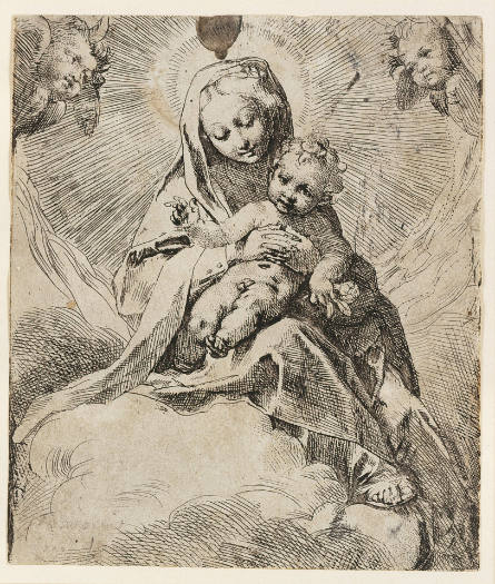 Madonna and Child on the Clouds