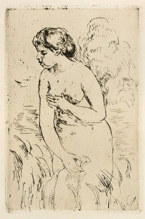 Baigneuse debout, à mi-jambes [Standing bather, three quarter length]