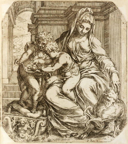 Madonna and Child with the Young Saint John the Baptist, after Paolo Farinati